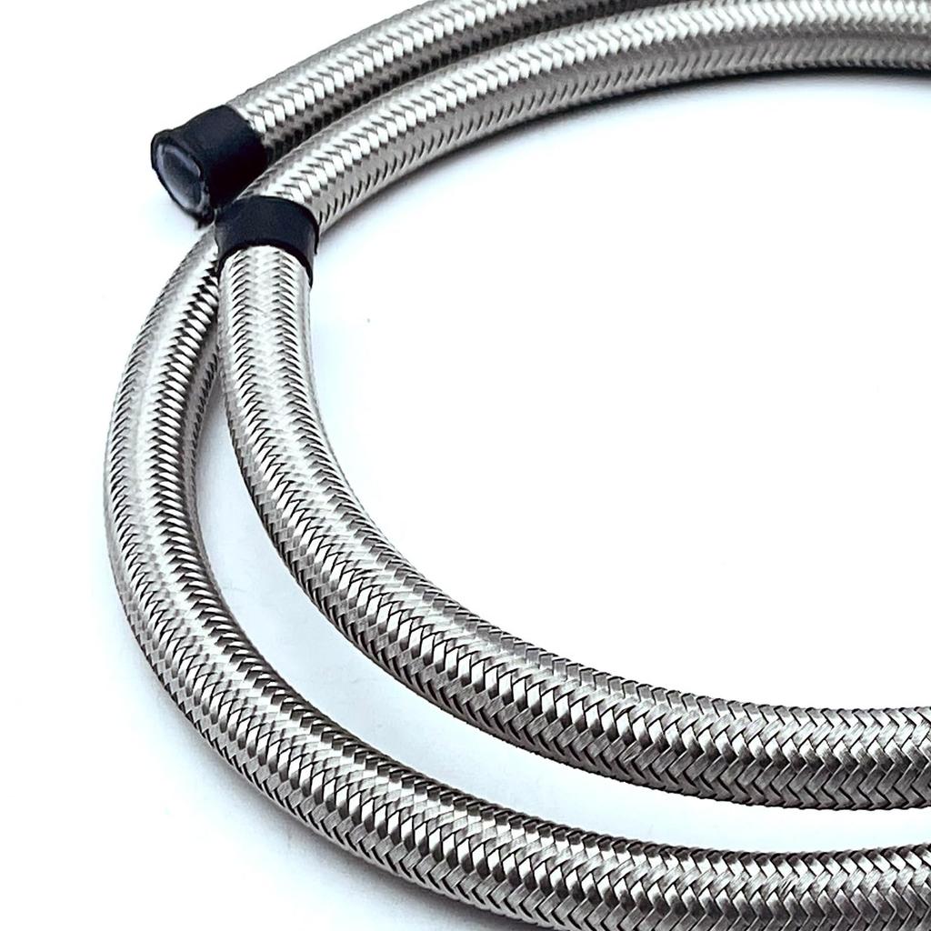 LEXOR Stainless Steel Mesh Hose AN6 1m PTFE Fuel Fuel Gasoline Line Tube