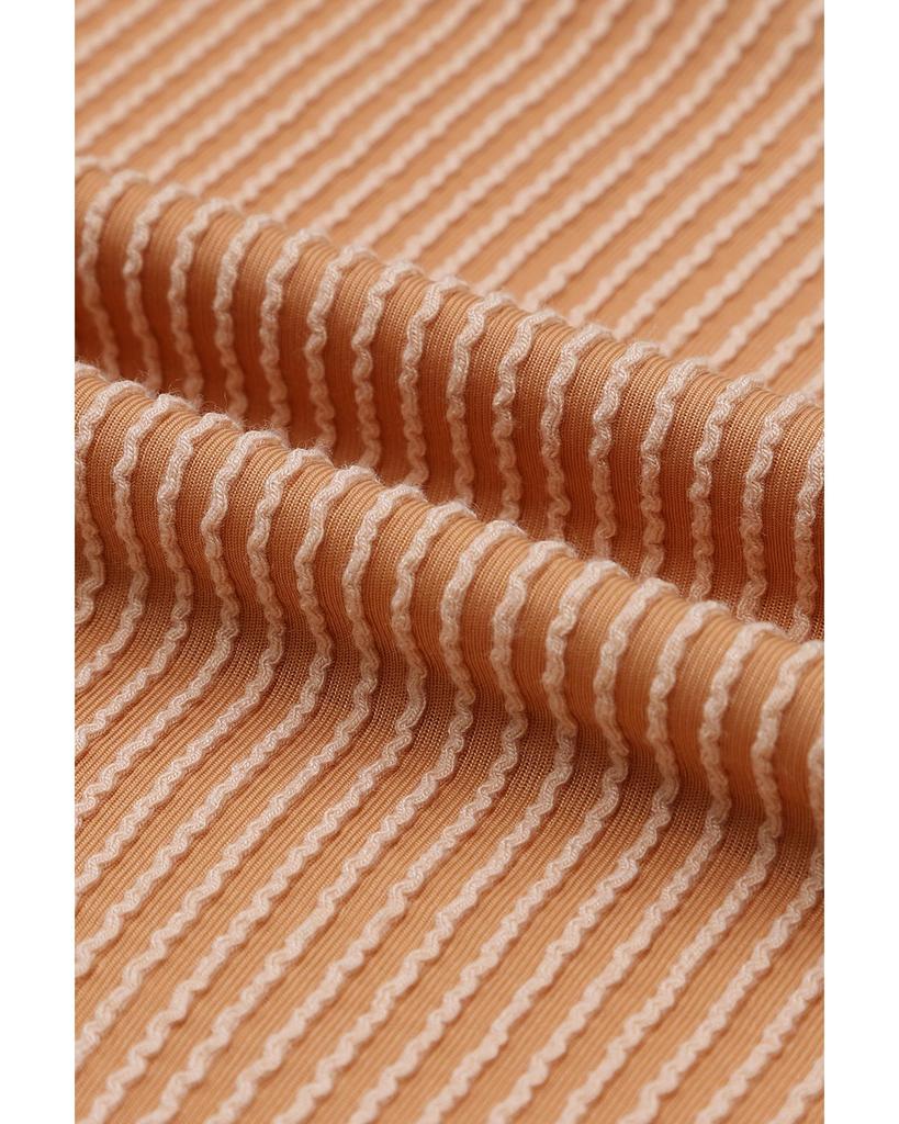 Azura Exchange Топ с длинными рукавами в рубчик и цветными блоками