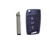 Compatible Shell for Volkswagen T-Roc, Tiguan, Lavida Plus, Skoda Folding Remote Key HU162T (3-Button)