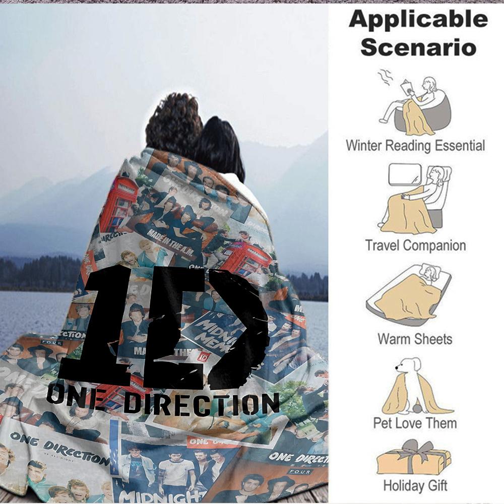 1 шт. Фланелевое одеяло One Direction, Мягкое, Дружелюбное к коже, С цифровой печатью, Различные размеры в наличии для семьи, друзей, на день рождения
