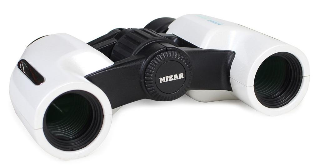 MIZAR Binoculars 6x 24mm Aperture Porro Prism Standard Pearl White Alcor6