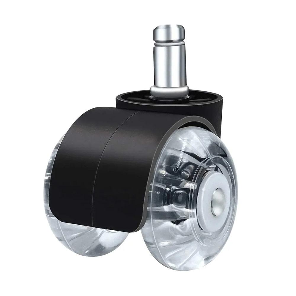 1/5Pcs Universal Desk Chair Wheels Silent 360-degree Rotation Office Chair Caster 2 Inch Double Wheel Design