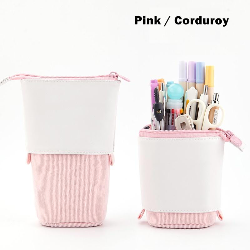 Angoo Funny Pen Bag Pencil Case Flexible Unfold Storage Pouch / Fold Pens Holder Cute Cat Kitty Cat Bear School Supplies A6445