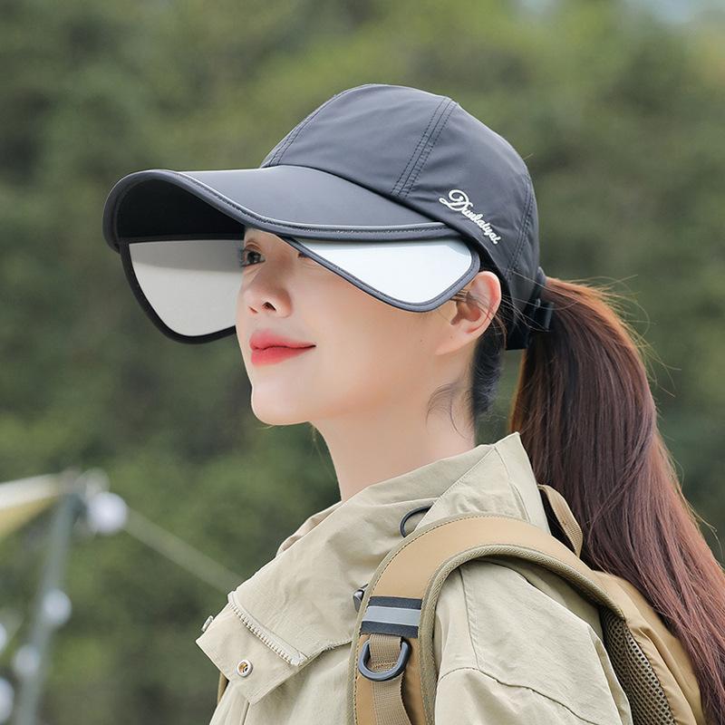 8543 Sunscreen hat Women's summer retractable big-brimmed sun hat Outdoor sports quick-drying waterproof duck tongue baseball cap