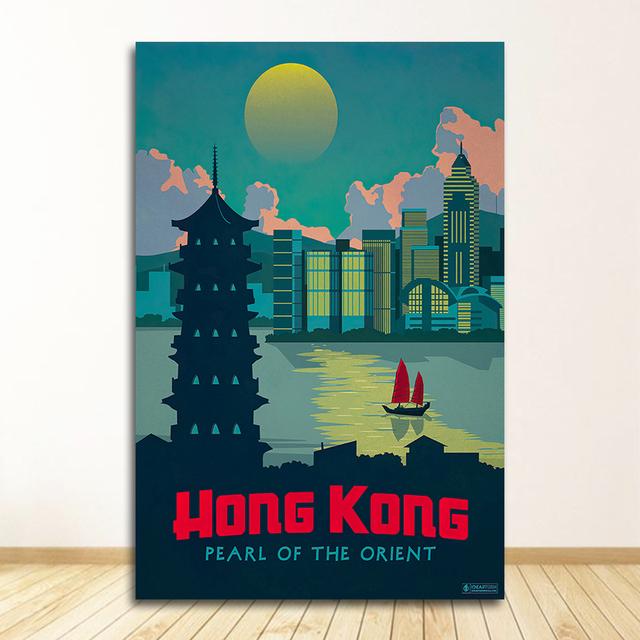 Пейзаж, холст, живопись, настенные картины, домашний декор, скандинавский винтажный постер с городами для путешествий, Нью-Йорк, Нидерланды, Амстердам, Лондон, без рамки