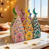 12Pcs Paper Ramadan Kareem Box Moon Castle Pattern Moon Lantern Box  Home Decoration