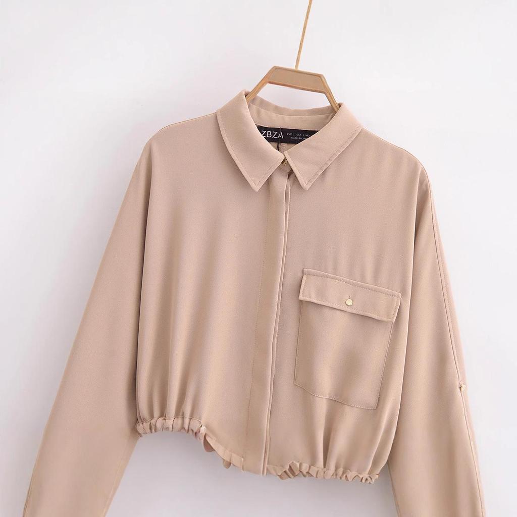 2025 Весна Женская Креповая Свободная Рубашка и Повседневные Длинные Брюки - Евро-Американский Стиль