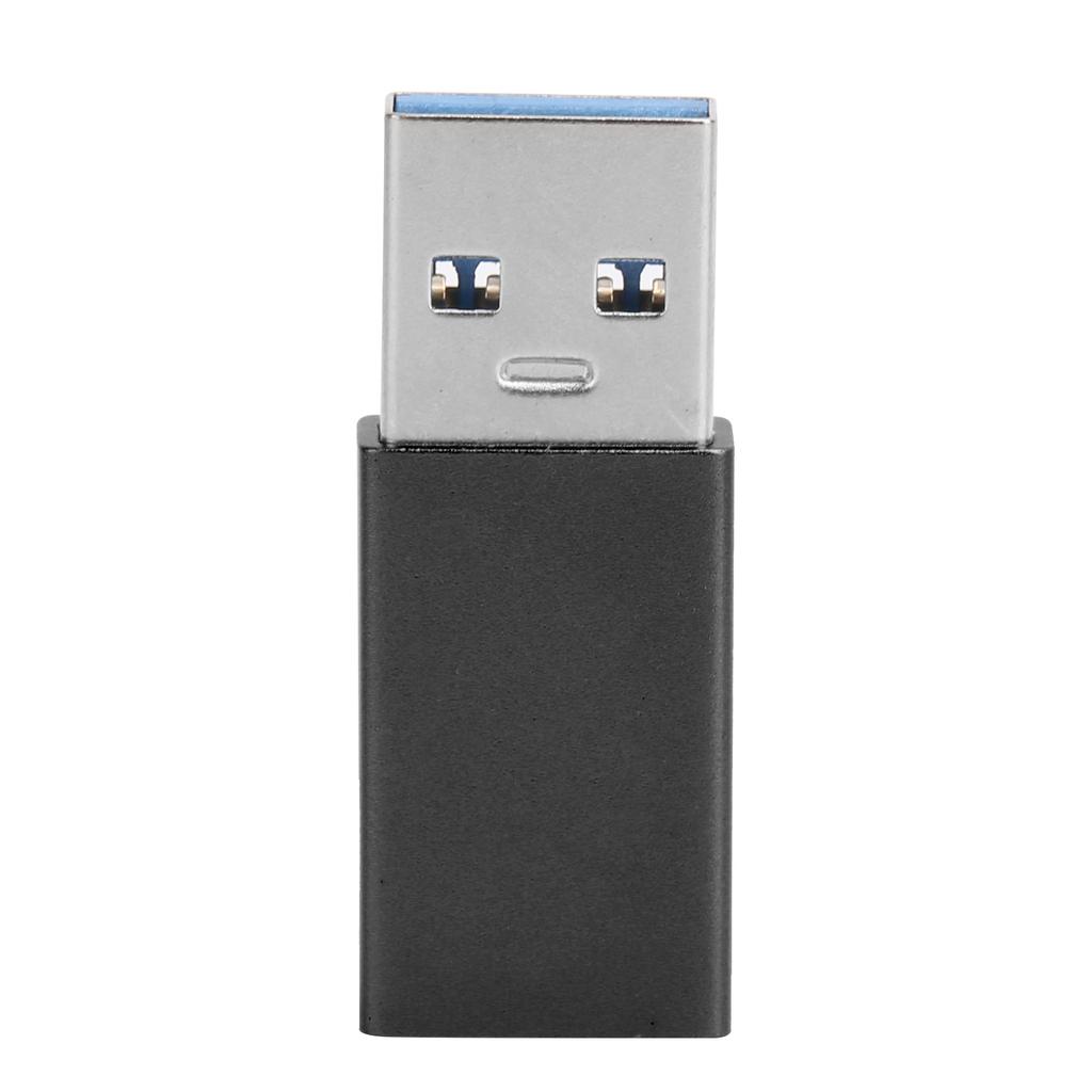 Переходник-конвертер TypeC гнездо на USB3.0 штекер USB быстрая зарядка компьютерные аксессуары(черный )