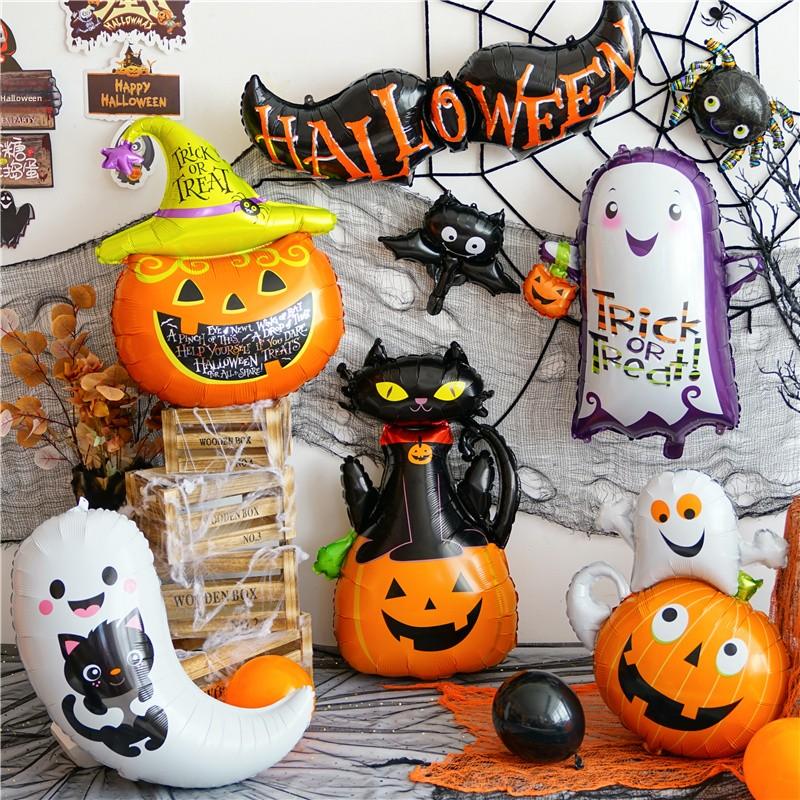 loween Aluminum Foil Balloons Ghost Skeleton Decorations for Nightclubs Kindergarten Bar KTV Parties Children's Decorations