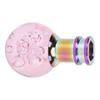 Manual Shift Knob Gear Stick Shifter Pink Crystal Bubble with 3 Threaded Adapters Universal