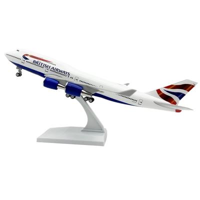 Игрушечные самолеты масштаба 1/250 B747 British Airline Модель самолета из смолы 30 см Литой самолет с колесами Модель самолета Коллекционный