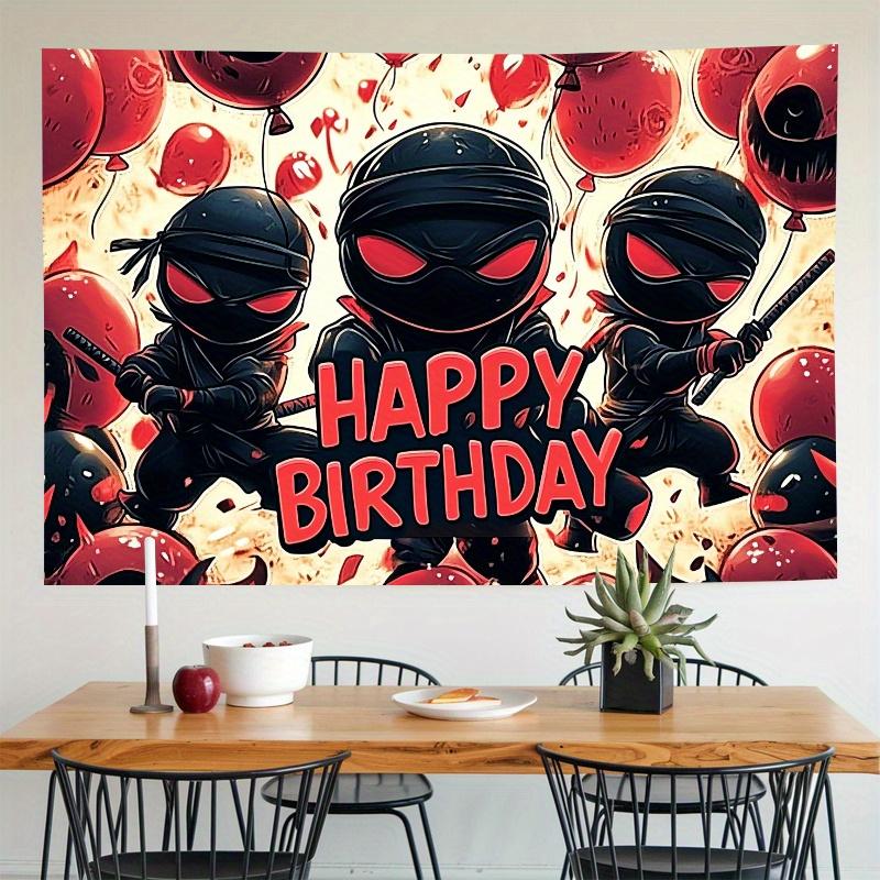 1pc Birthday Ninja Confetti Party Banner Multicolor Polyester