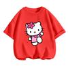Sanrio Hello Kitty Детская одежда для мальчиков и девочек Дышащая Повседневная одежда Удобная и свободная одежда для детей и родителей Футболка