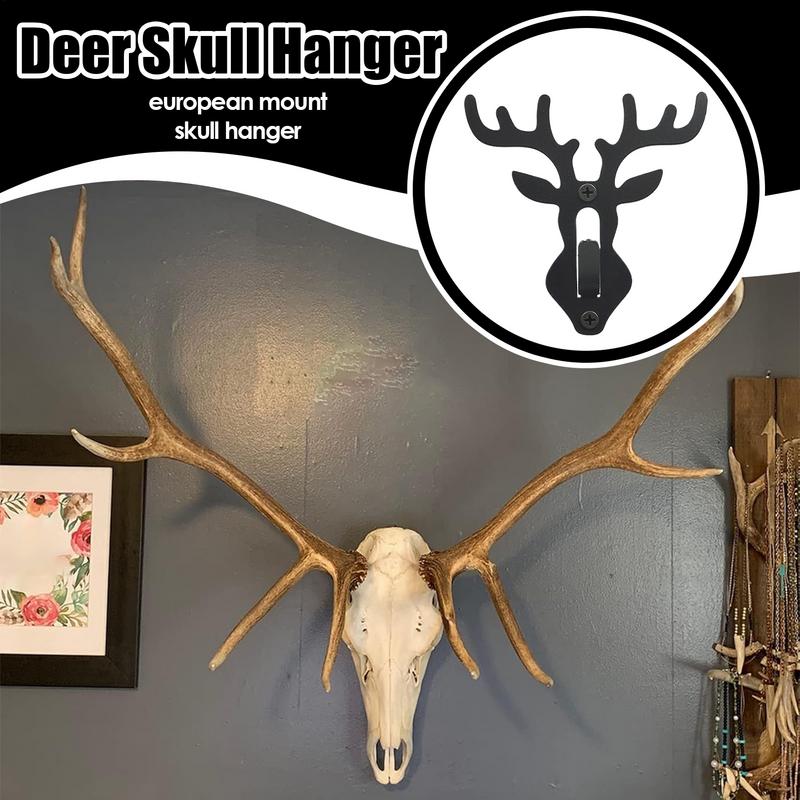 Steel Antler Skull Hooker Holder 6pcs Home Wall Mount Display Easy Installation Multi-Purpose Deer Head Hanger For Goats Bucks