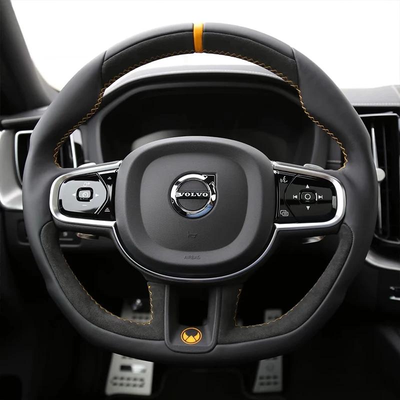 Для VOLVO XC60 S60 XC70 XC90 S40 S80 V60 Эмблема решетки радиатора спереди Значок на заднюю дверь Наклейка на руль Аксессуары