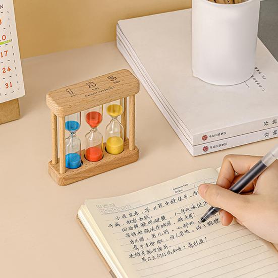 Набор песочных часов 1 мин 3 мин 5 мин Песочные часы 3-в-1 Настольные песочные часы для готовки, занятий в классе, упражнений, украшения дома и офиса