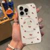 Милый Мультяшный Чехол с Рисунком Вишни, Магнитный Чехол Magsafe для iPhone 16 Pro Max 16E 11 12 13 14 15 Pro Max 13 Mini 16 Plus