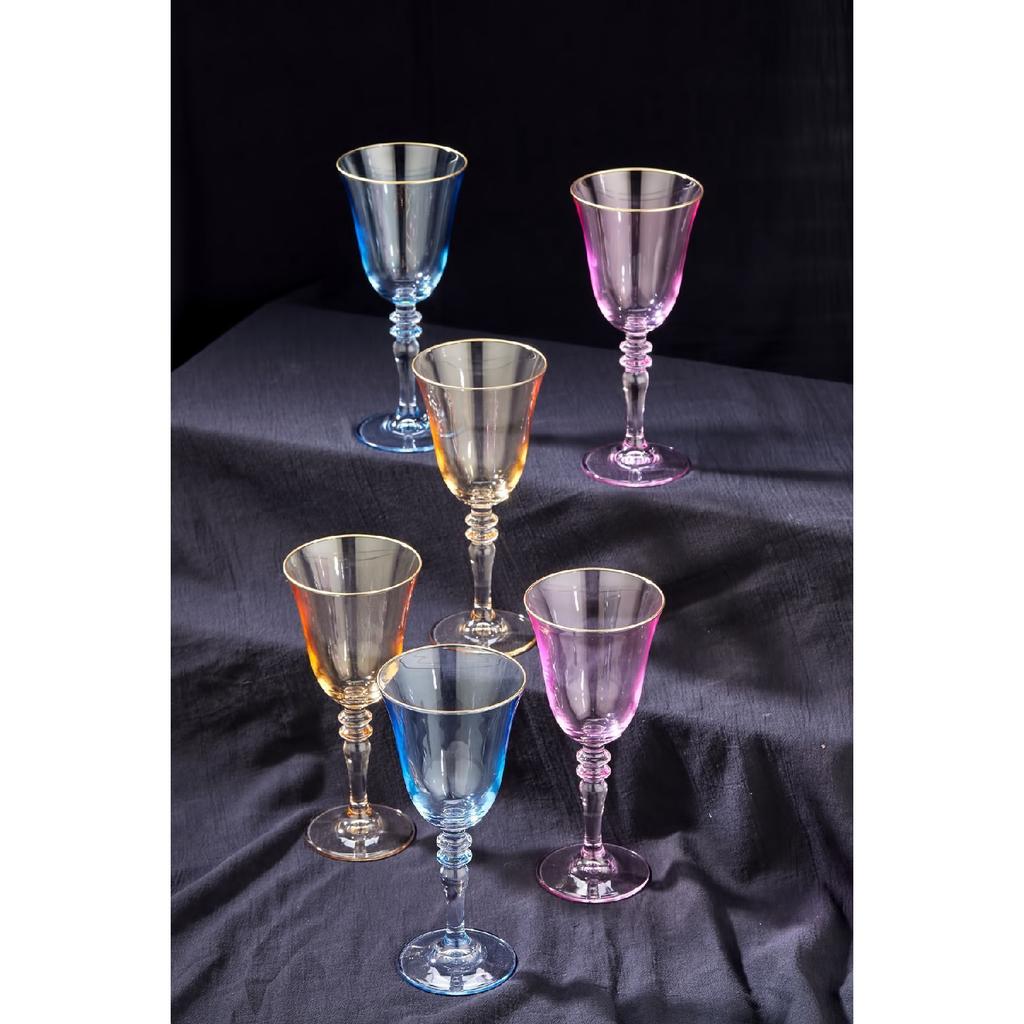 6 позолоченных стаканов для кофе Nova, цветной презентационный стакан для безалкогольных напитков 100cc