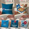 Логотип бренда фаст-фуда D-Domino'S Pizza Наволочка для подушки Короткий плюш Невидимая молния Чехол на подушку для комнаты дивана