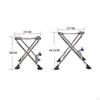 Camp Stool Fishing Chair Footrest with Rod Holder Compact Saddle Footstool for Garden