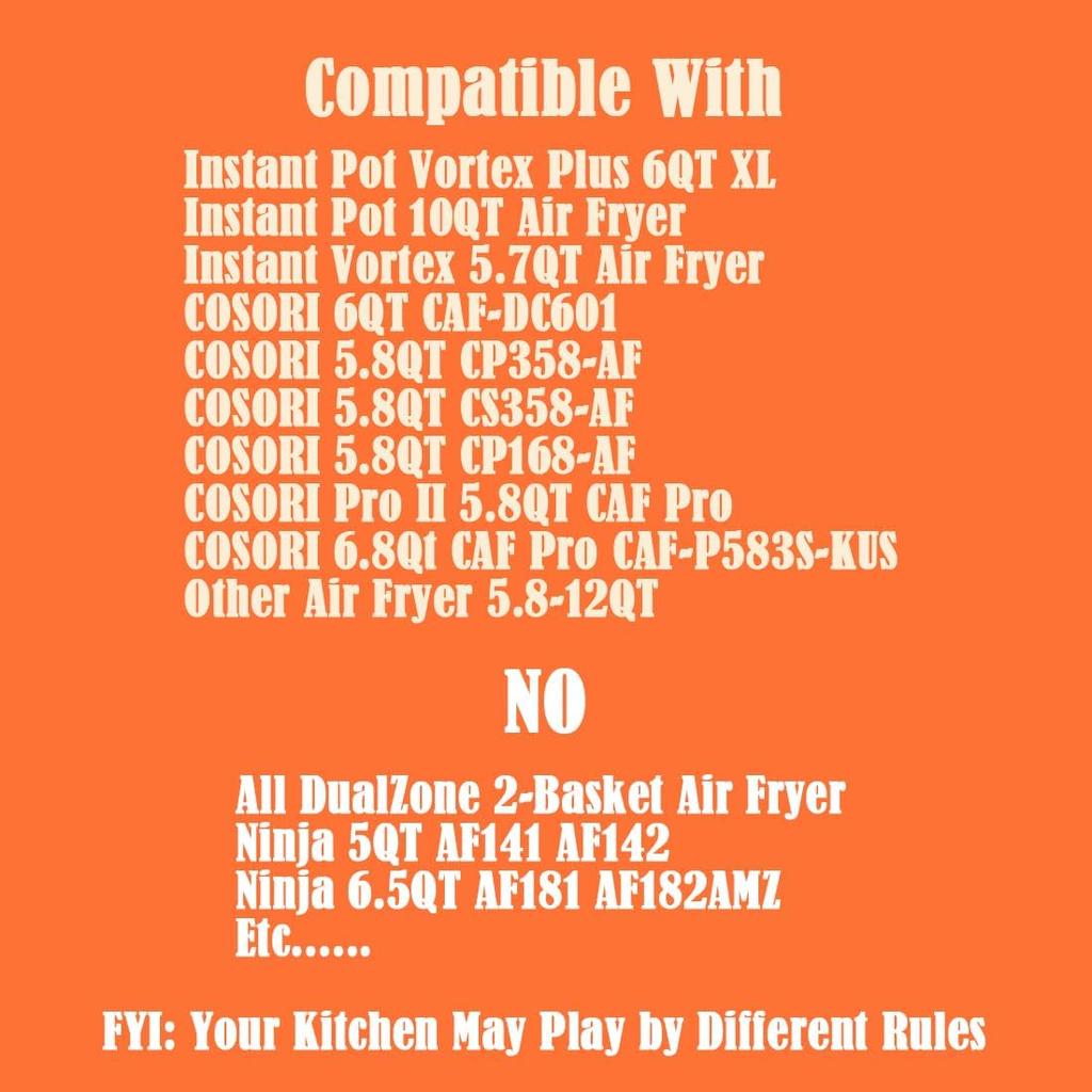 Splatter Screen for Air Fryer: Magnetic Fine Mesh Stainless Steel - Blocks 95% Grease - Shields Coils in 5.7-12 QT tant/Cosori