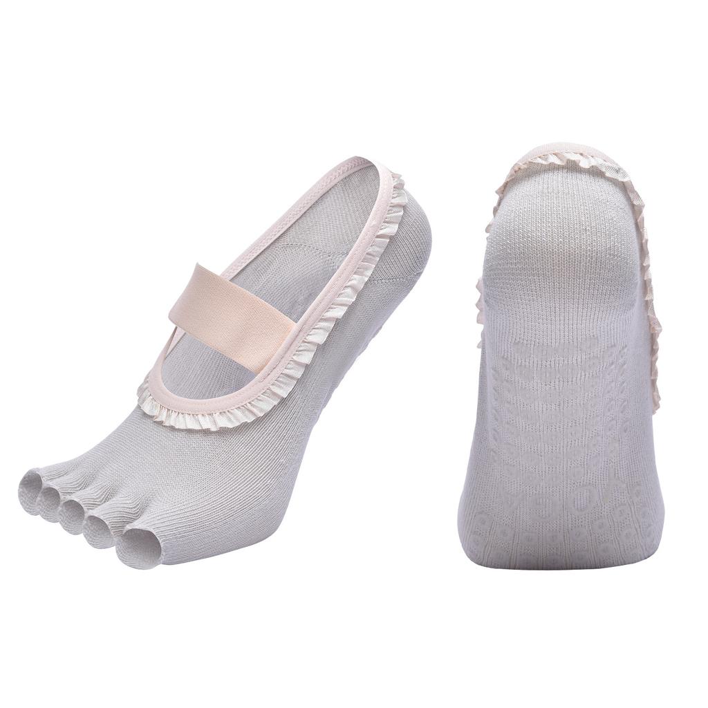 Силиконовые нескользящие носки для йоги, женские носки с открытой спиной, дышащие, без пальцев, для пилатеса, носки с пятью пальцами для тренировок в помещении, для танцев и спорта