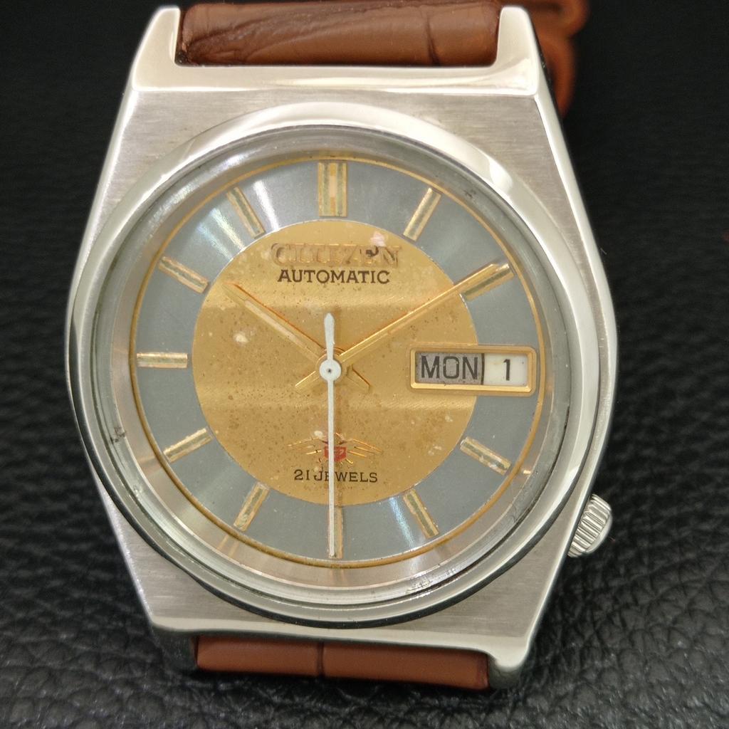 РЕДКИЕ ВИНТАЖНЫЕ АВТОМАТИЧЕСКИЕ ЧАСЫ CITIZEN 8200 ЯПОНИЯ МУЖСКИЕ ОРИГИНАЛЬНЫЙ ЦИФЕРБЛАТ a708425-1
