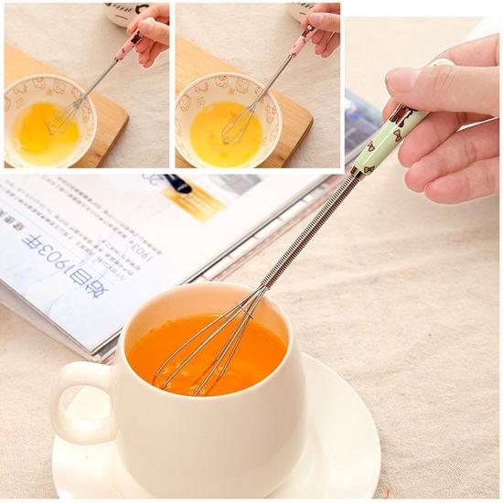 Взбивалка для яиц из нержавеющей стали с керамической ручкой, венчик для взбивания яиц, миксер, инструменты для приготовления яиц, кухонный блендер