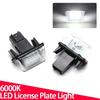 Для Peugeot 206 207 307 308 407 5008 Partner Citroen C3 C4 C5 2x Светодиодная лампа подсветки номерного знака LED SMD для задней части автомобиля 6000K