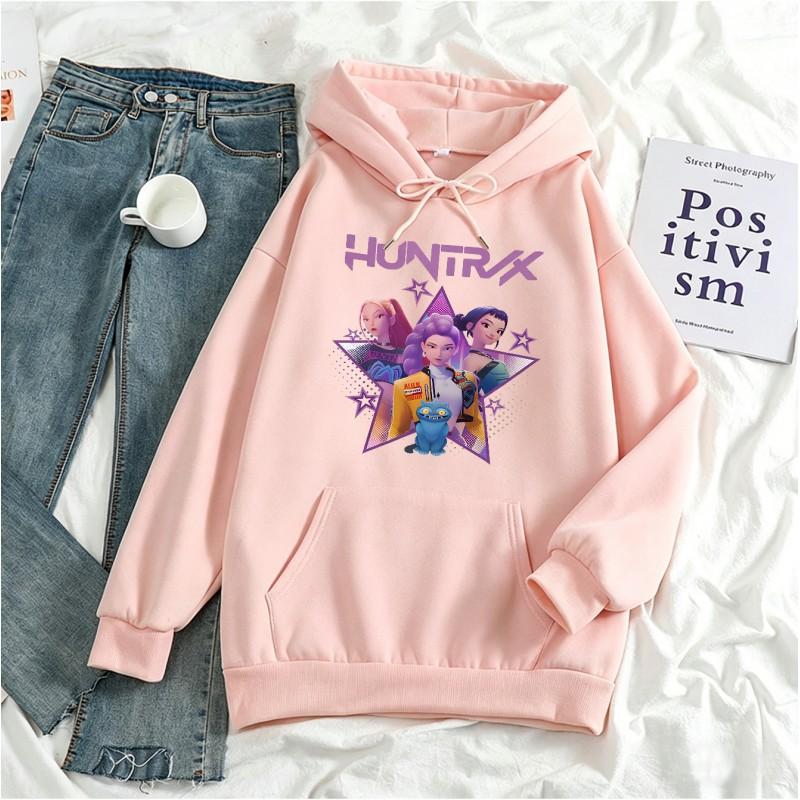 Huntrix KPop Demon Hunters Hoodie Loose Fit Couple Sweatshirt Teens