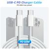 FONKEN USB-C To Type-C Braided Cable For iPhone 15 Pro Max PD 60W Fast Charging For Xiaomi Samsung Charger Cord 1M