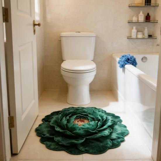 3D Цветочный Ковер Иллюзия Цветочный Узор Бархатный Ковер Нескользящий Плюшевый Коврик для Гостиной Спальни Детской Прихожей