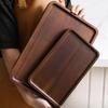 Acacia Wood Tray Household Wooden Tea Set Storage Tray Restaurant Dessert Snack Tray Serving Tray Solid Wood Dinner Plate