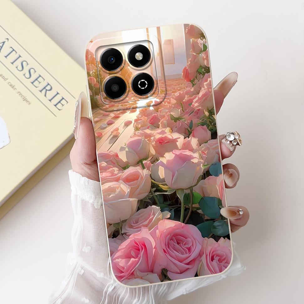 Colorful Flower Case For Honor X6b Coque Silicone Soft Cover For Huawei Honor X 6b 6a X6A Phone Cases Covers Bumper