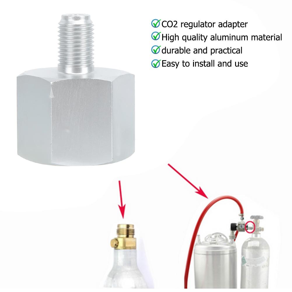 Aluminum CO2 Regulator Adapter Connector Fitting Accessories for Homebrew Beer