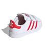 adidas Оригинальные SUPERSTAR Удобные Дышащие Низкие Скейтбордические Кроссовки Белые Красные Для Младенцев и Малышей FZ0644