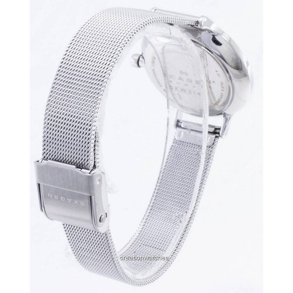 Skagen Женские часы Anita с серебряным циферблатом и кристаллами Swarovski в сетке SKW2149