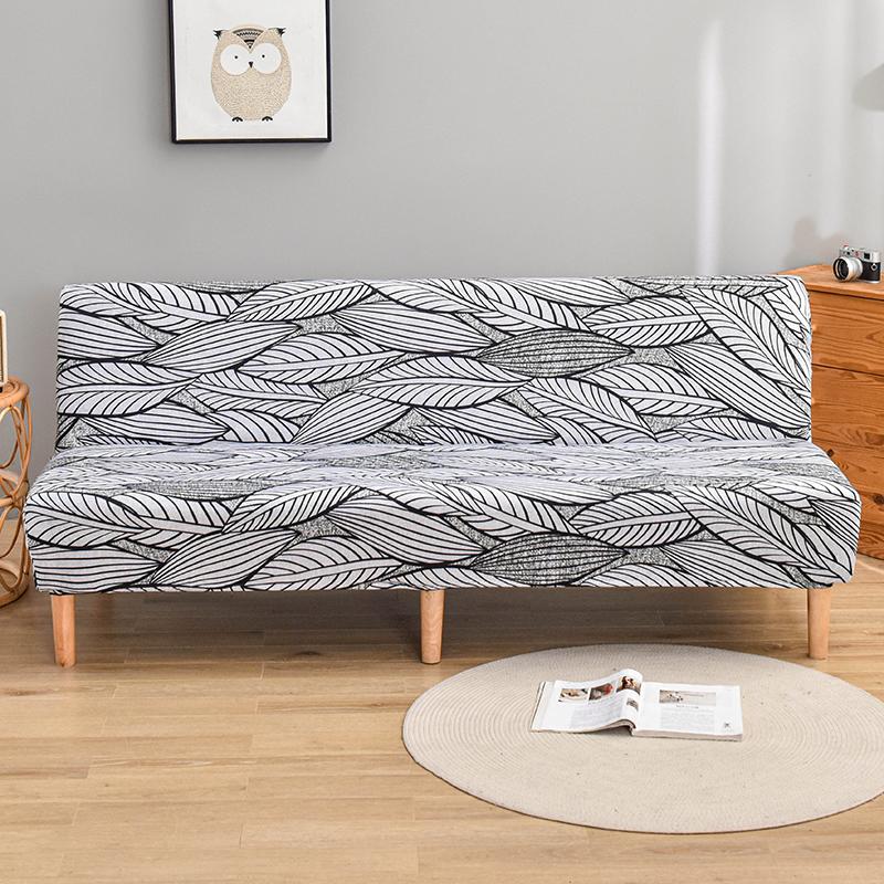 Чехол на футон без рукавов с цветочным принтом, эластичный чехол на диван-кровать, защитник мебели без подлокотников с эластичным низом, 1 шт.