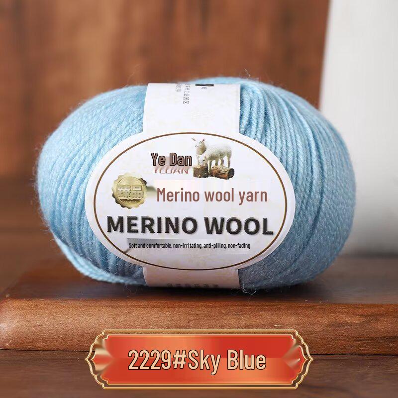 Пряжа из мериносовой шерсти средней толщины ручной вязки для свитеров, шарфов, шапок - 213 Овечья шерсть - 3 нити