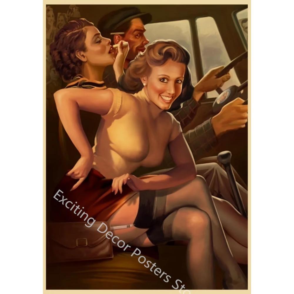 Бывший Советский Союз Сталин СССР CCCP Pin Up Girls Пропагандистские плакаты Главная Комната Бар Украшения Настенная Наклейка Искусство Живопись