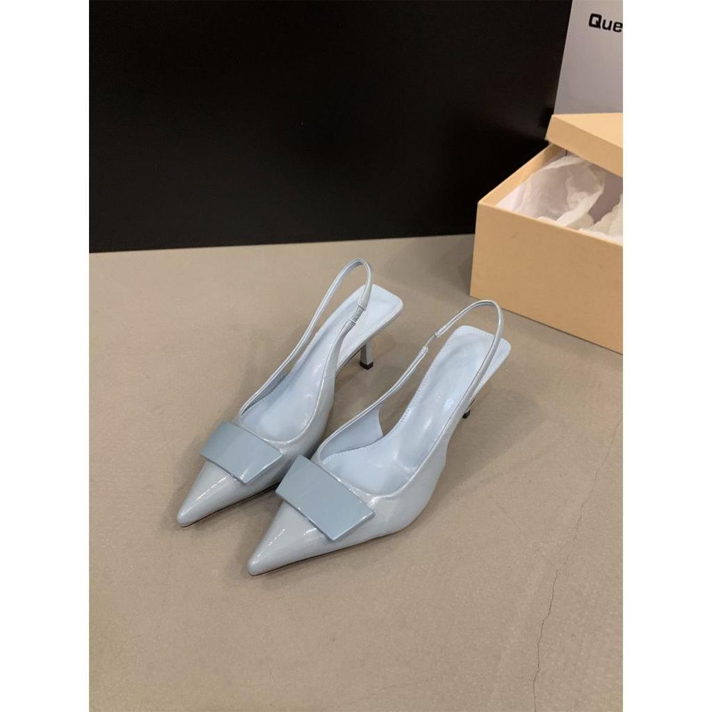 Niche French черные босоножки на высоком каблуке с завязками на голове, сказочные туфли 2025 года, новые весенне-летние туфли для светских львиц