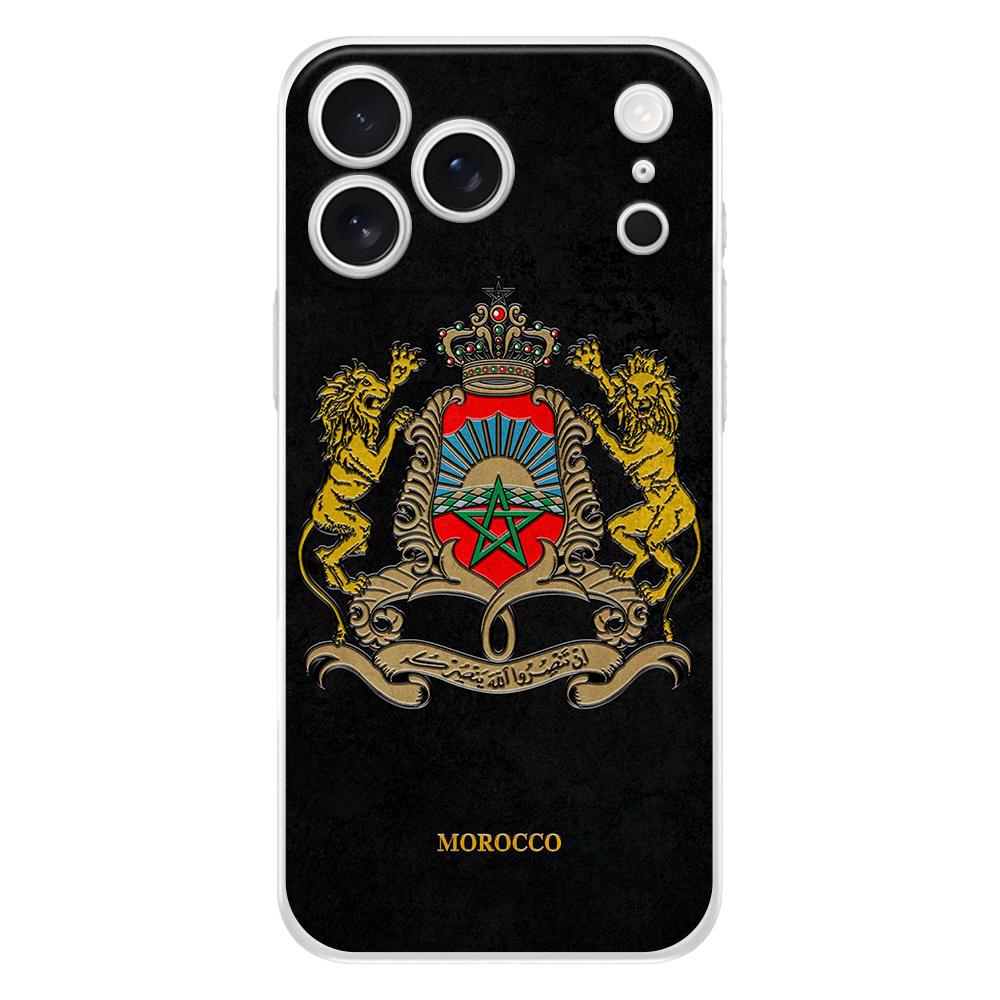 Мягкий прозрачный чехол из ТПУ для телефона iPhone 17 Air 16E 16 11 15 14 Pro MAX 12 13 7 8 Plus SE Пасхальный чехол Флаг Марокко Футбол