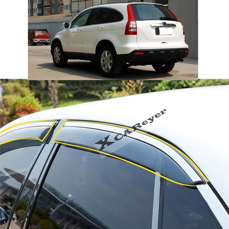 Для Honda CRV CR-V 2007 2008 2009 2010 2011 Наклейка для стайлинга кузова автомобиля Пластиковые дефлекторы окон (ветровики) Защита от дождя/солнца Вентиляционные детали