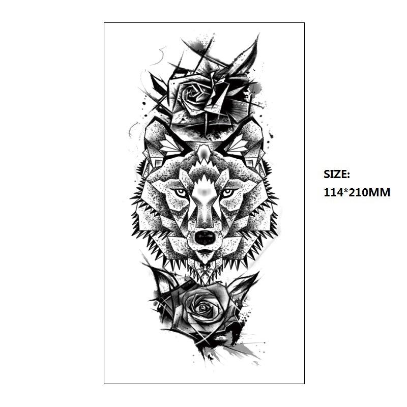 Xqb Black Skull Animal Eagle Snake Water Transfer Tattoo Simulation Disposable Tattoo Sticker