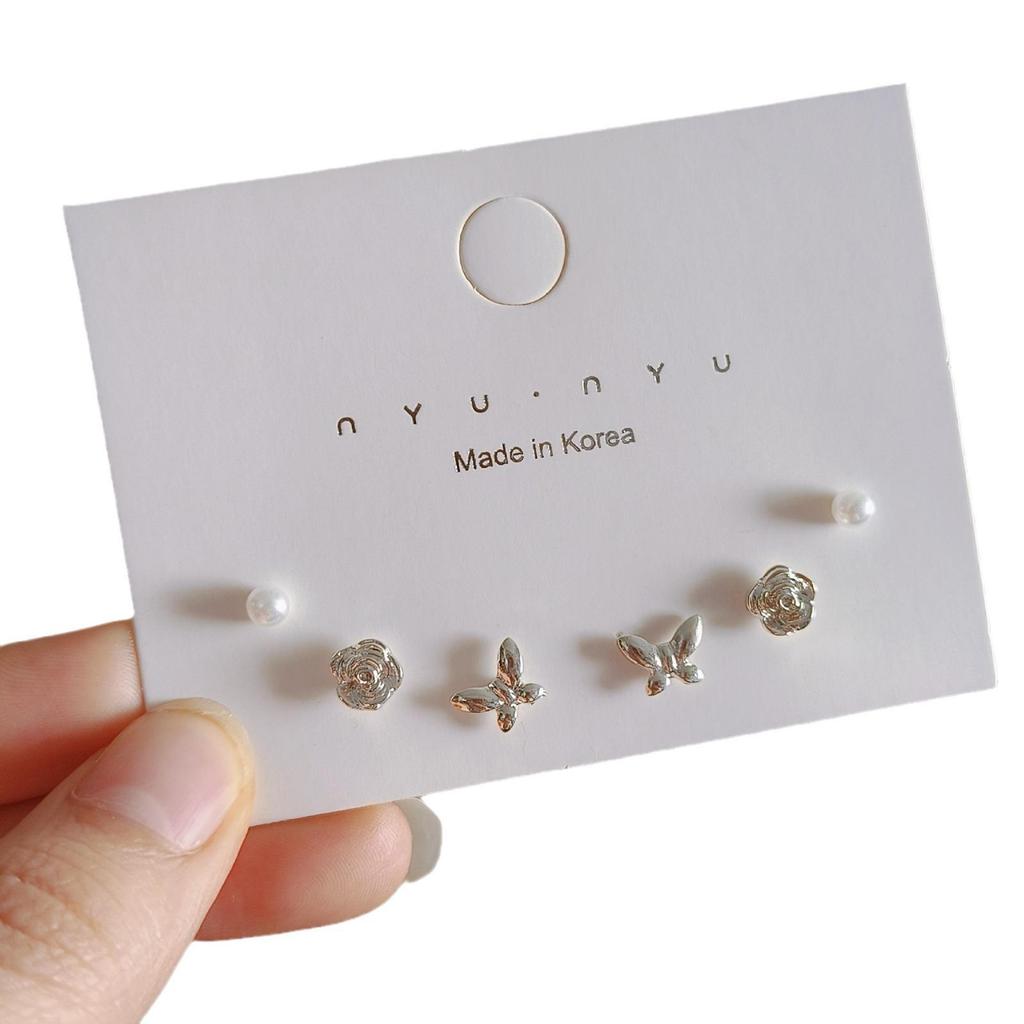 Versatile Geometric Butterfly Flower Earrings - Trendy, Elegant, and Perfect for Daily Wear