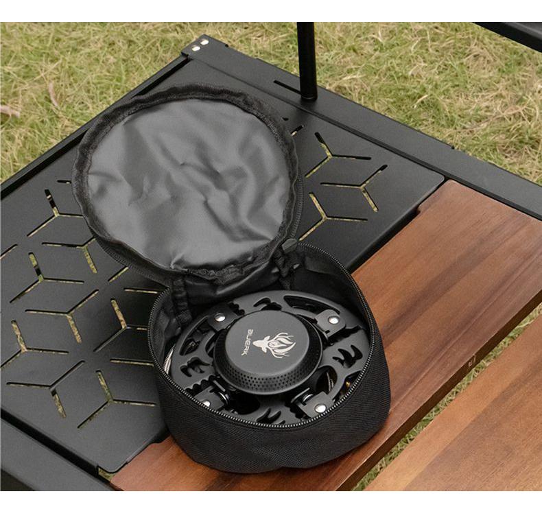 Portable Mini Card Stove Outdoor Camping Equipment Foldable Gas Stove Burner UFO Spider Split Design Butane Fuel Compatible