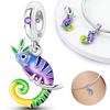 Copper Color Forest Chameleon Charm Pendant Beads Fit Charm Bracelet Original For Women Diy Jewelry Making