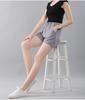 Washed Cotton Solid Color Women's Loose Wide-Leg Elastic Waist Casual Shorts