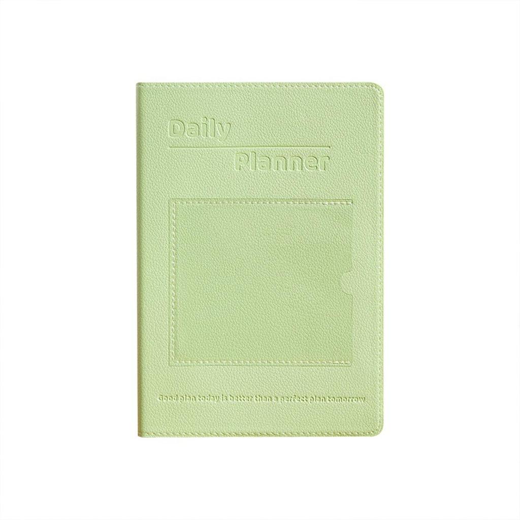 A5 Soft Leather 2025 Business Schedule, Student Daily Planner, 365-day Record Book, Notepad, Memo