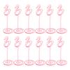 12Pcs Swan Photo Clip with Base Iron Wire Desktop Card Note Home Business Craft Supplies